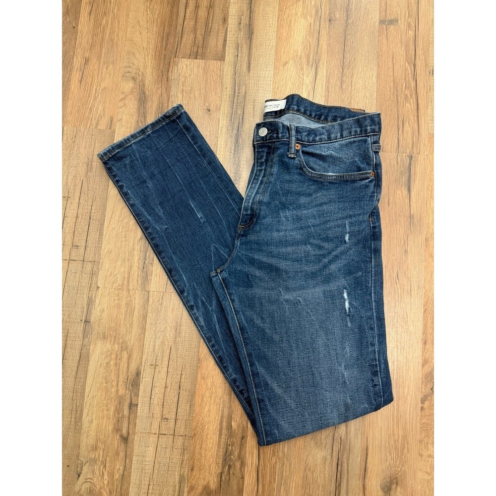 Gap 1969‎ Men's Slim Distressed Jeans Dark Wash Size 34x36 Stretch Denim
